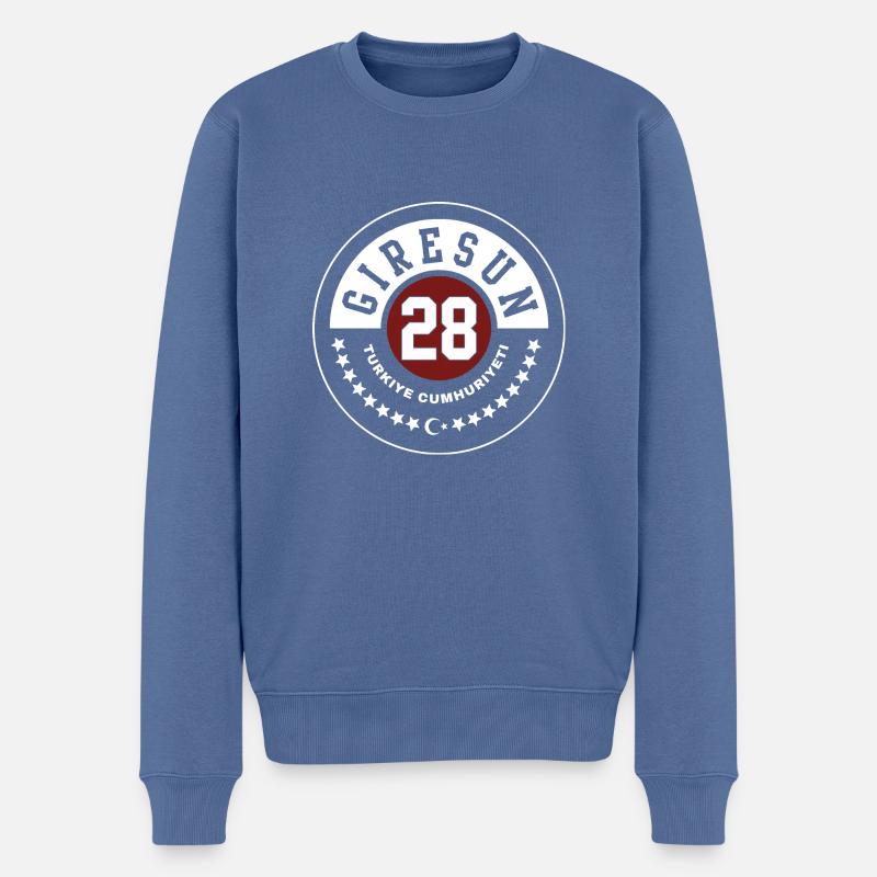 Giresun - Männer Premium Bio Pullover - Taubenblau