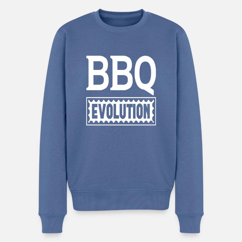 BBQ Evolution - Men's Premium Organic Jumper - stone blue