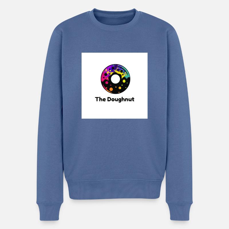The Doughnut - Männer Premium Bio Pullover - Taubenblau