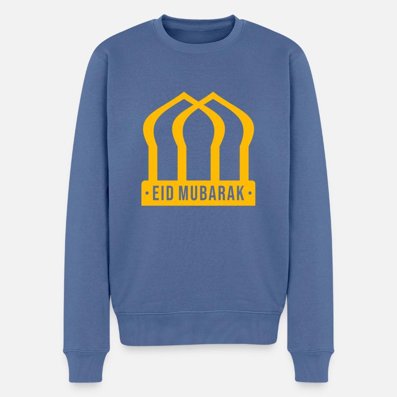 Eid Mubarak - Pull Premium bio Homme - bleu pigeon
