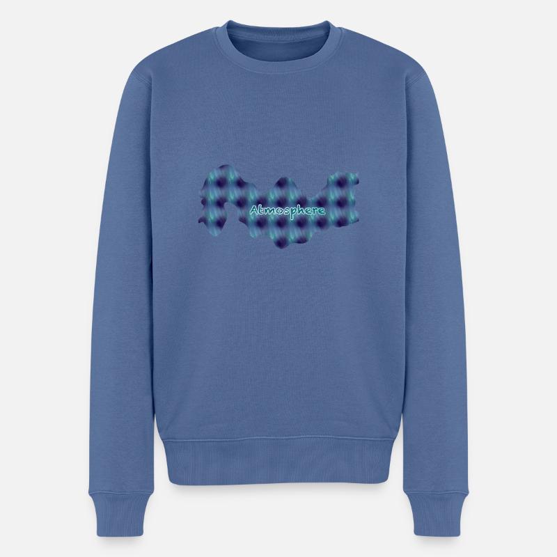 Atmosphäre - Männer Premium Bio Pullover - Taubenblau