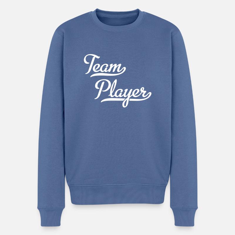 d’équipe - Pull Premium bio Homme - bleu pigeon