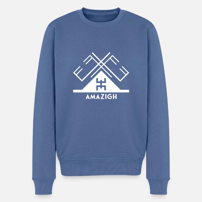 Amazigh-Symbol - Männer Premium Bio Pullover - Taubenblau