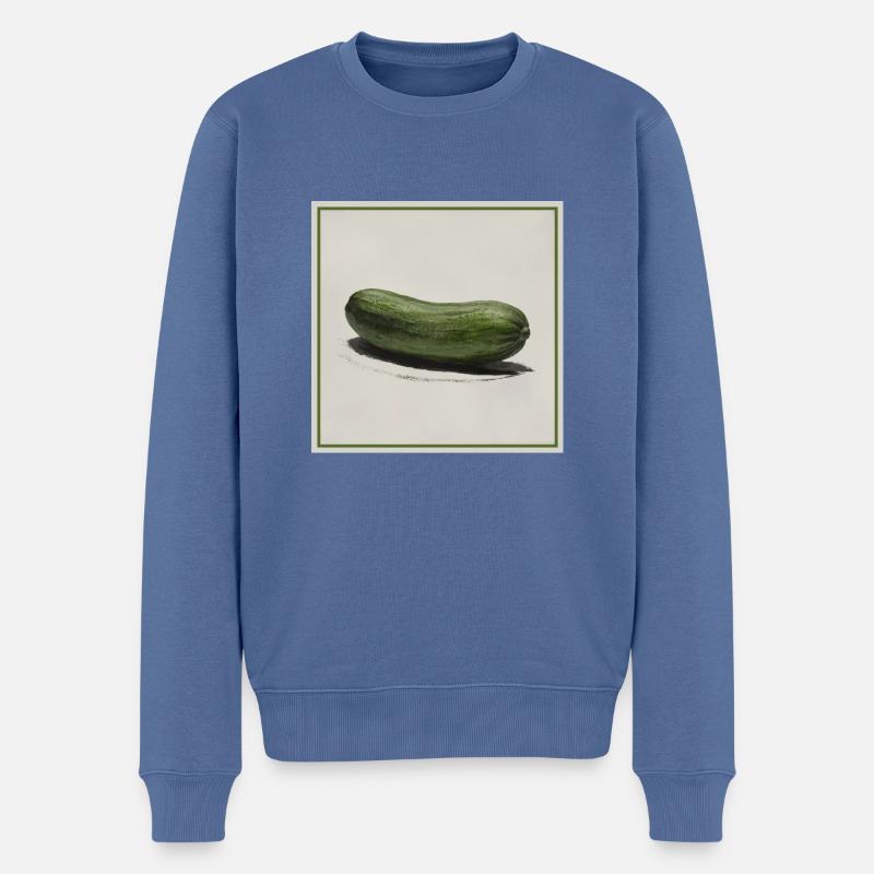 Un concombre - Pull Premium bio Homme - bleu pigeon