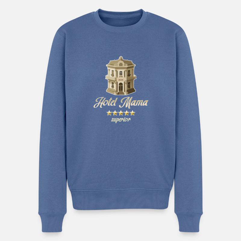 Hotel Mama - Männer Premium Bio Pullover - Taubenblau