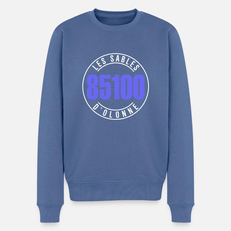 Les Sables d'Olonne 85100 - Pull Premium bio Homme - bleu pigeon