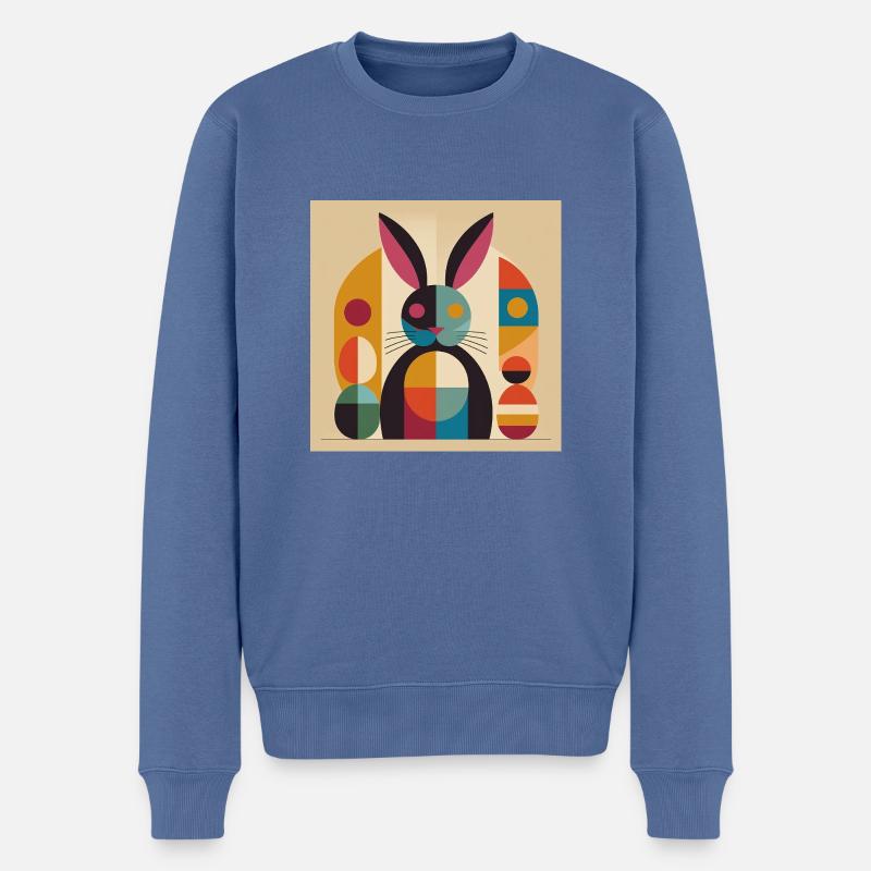 Osterhase No.11 - Männer Premium Bio Pullover - Taubenblau