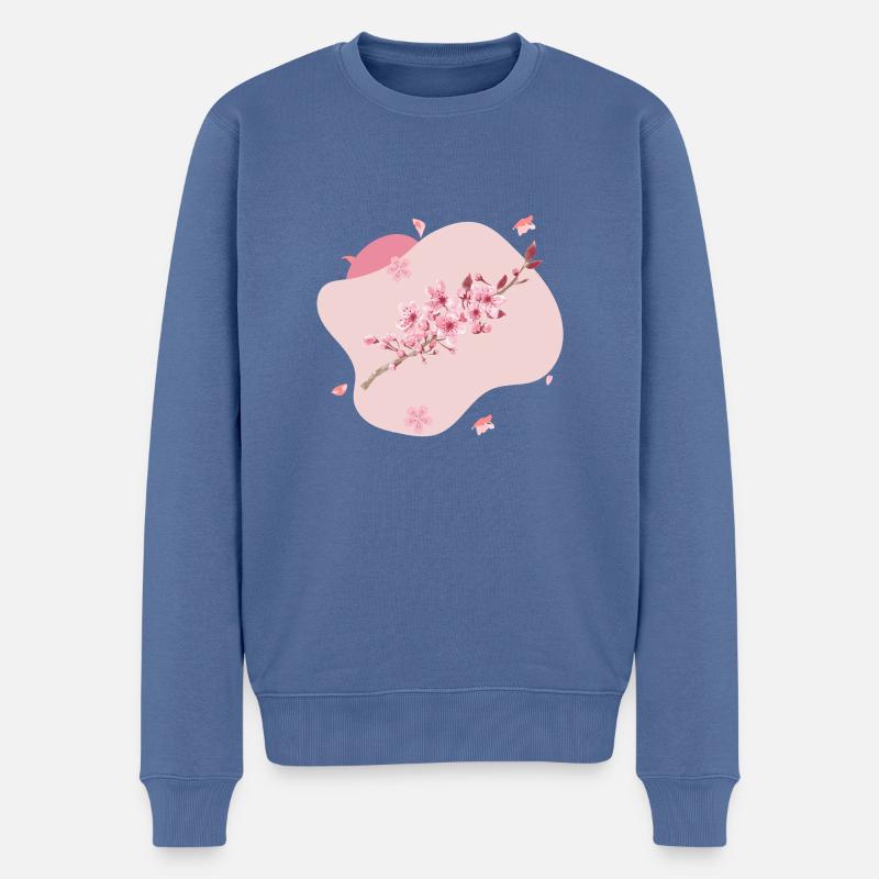 Sakura - Pull Premium bio Homme - bleu pigeon