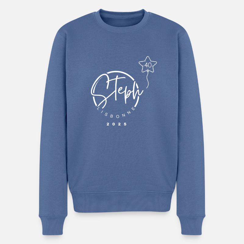 Steph v3 - Pull Premium bio Homme - bleu pigeon