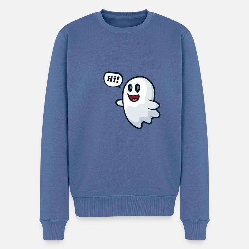 Hallo Geist! - Männer Premium Bio Pullover - Taubenblau