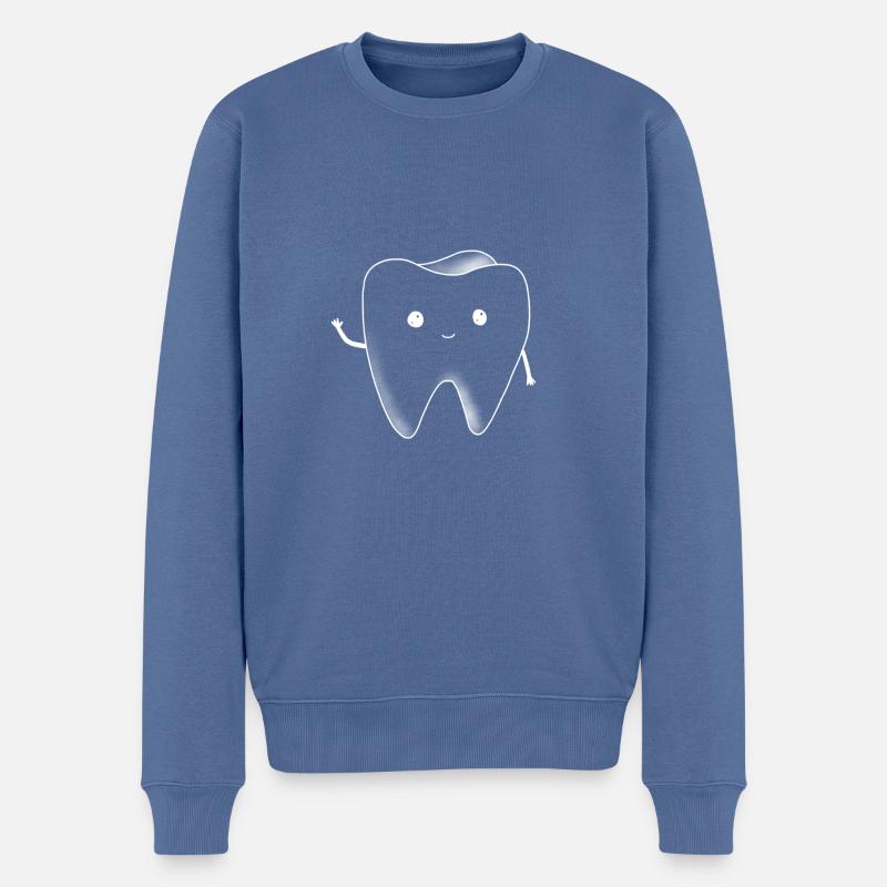 Petite dent douce - Pull Premium bio Homme - bleu pigeon