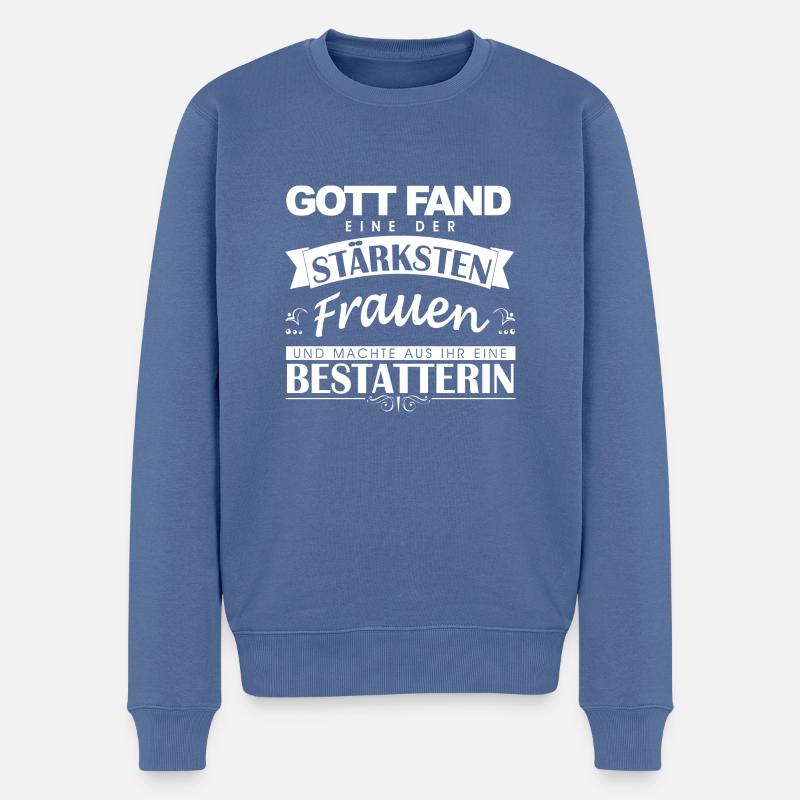 Bestatterin - Männer Premium Bio Pullover - Taubenblau