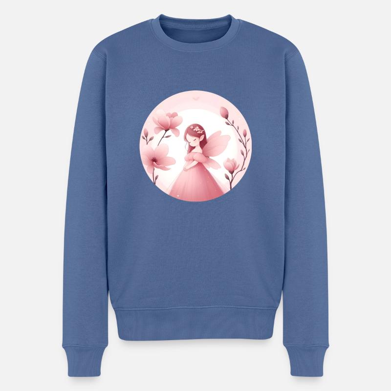 L’innocence du magnolia - Pull Premium bio Homme - bleu pigeon