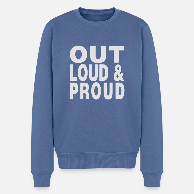 fort et fier - Pull Premium bio Homme - bleu pigeon