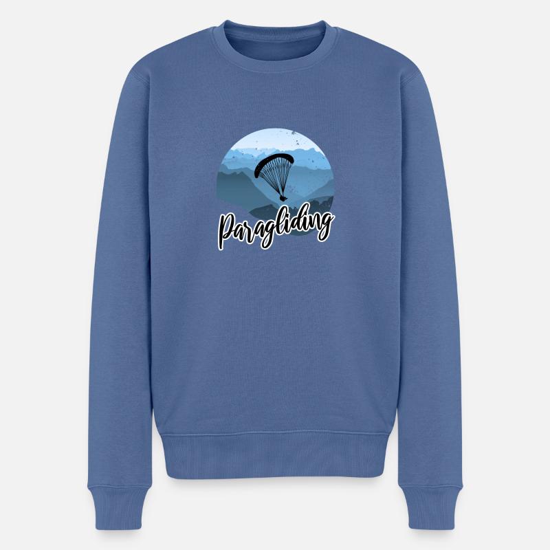 Paragliding - Männer Premium Bio Pullover - Taubenblau