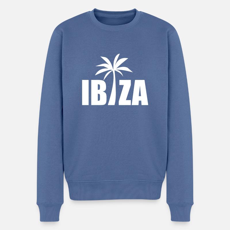 Ibiza Spain Party Holiday - Männer Premium Bio Pullover - Taubenblau