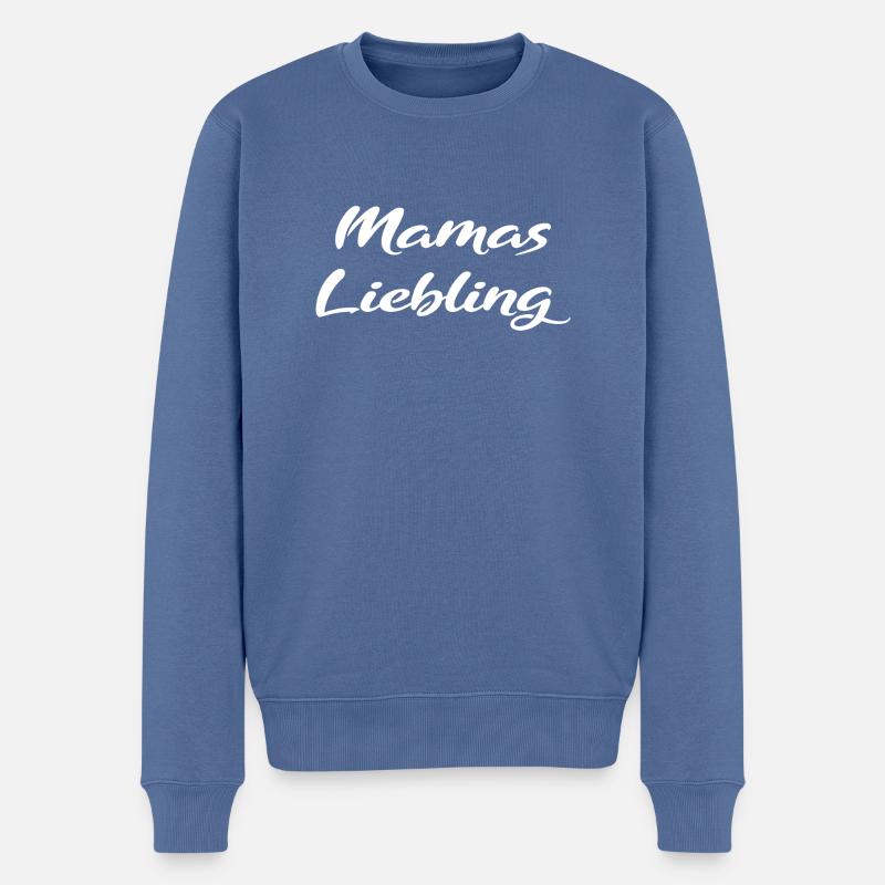 Mamas Liebling Geschenk - Männer Premium Bio Pullover - Taubenblau