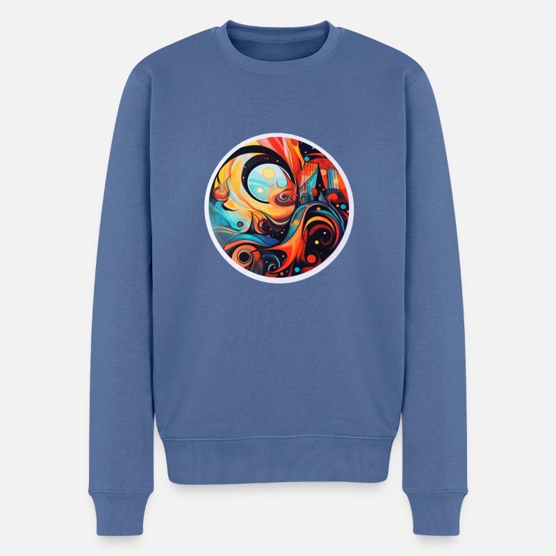 art abstrait - Pull Premium bio Homme - bleu pigeon