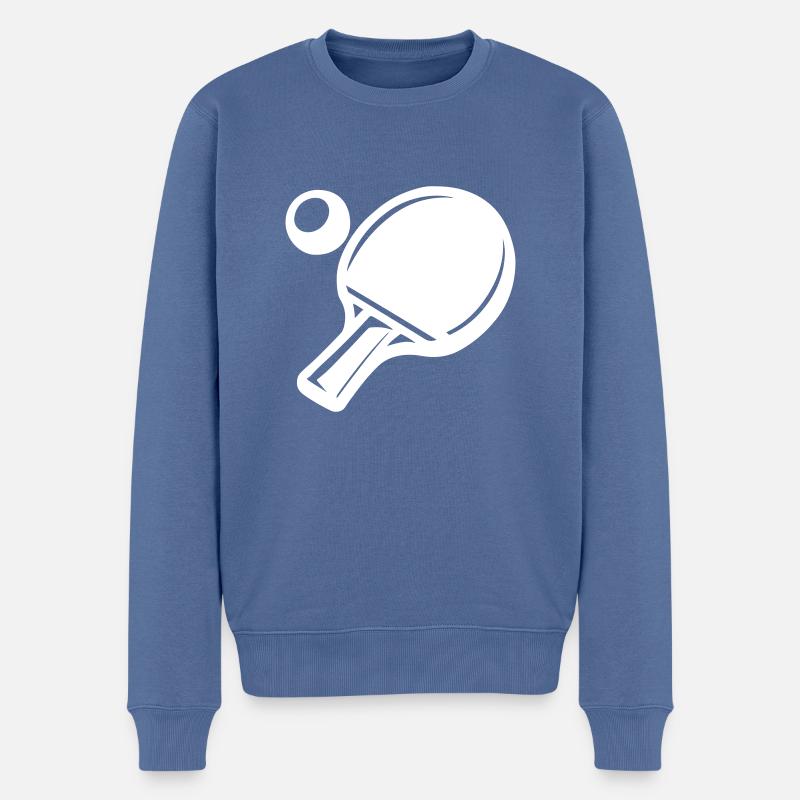 Tischtennis Symbol - Männer Premium Bio Pullover - Taubenblau