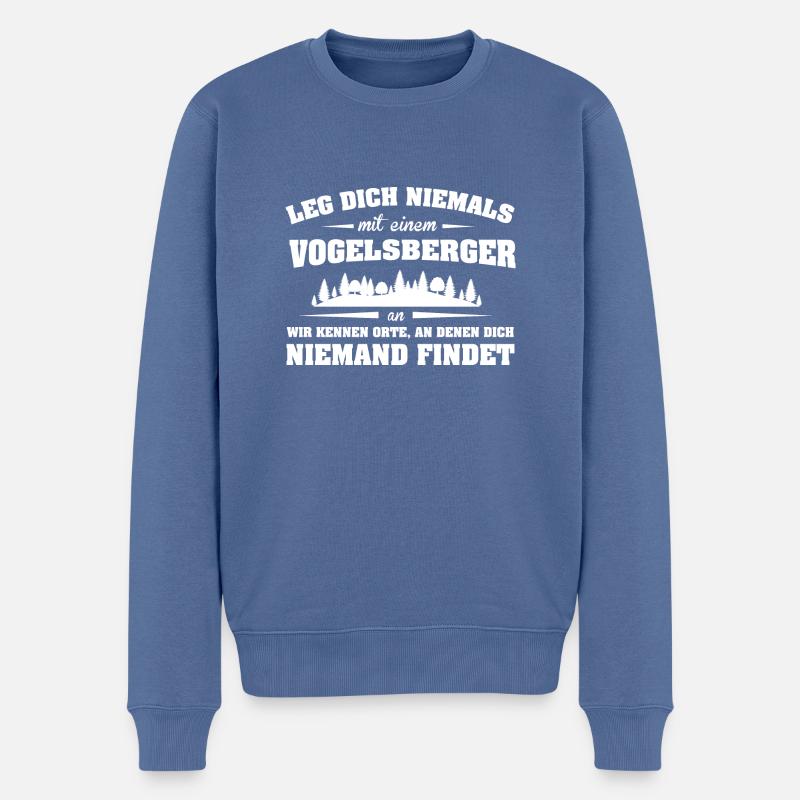 Städte Vogelsberger - Männer Premium Bio Pullover - Taubenblau