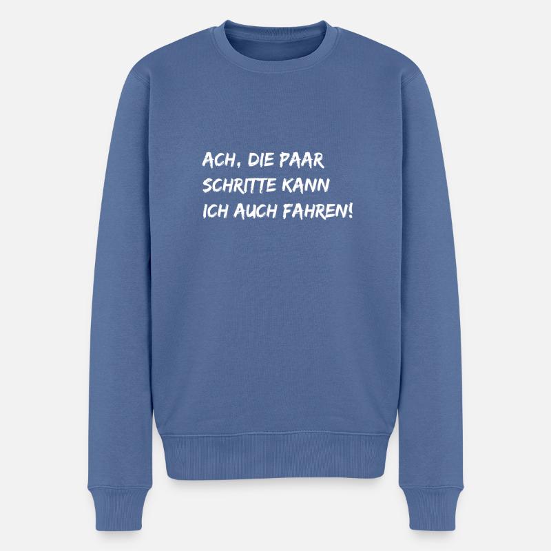 Oh, les quelques étapes ... - Pull Premium bio Homme - bleu pigeon