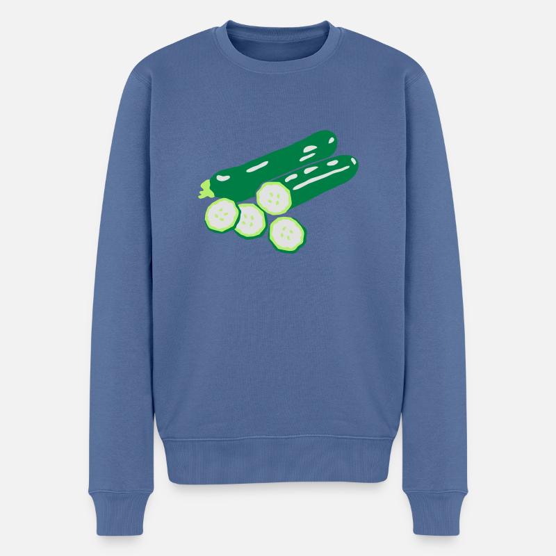 zucchini zucchinis g1 - Männer Premium Bio Pullover - Taubenblau