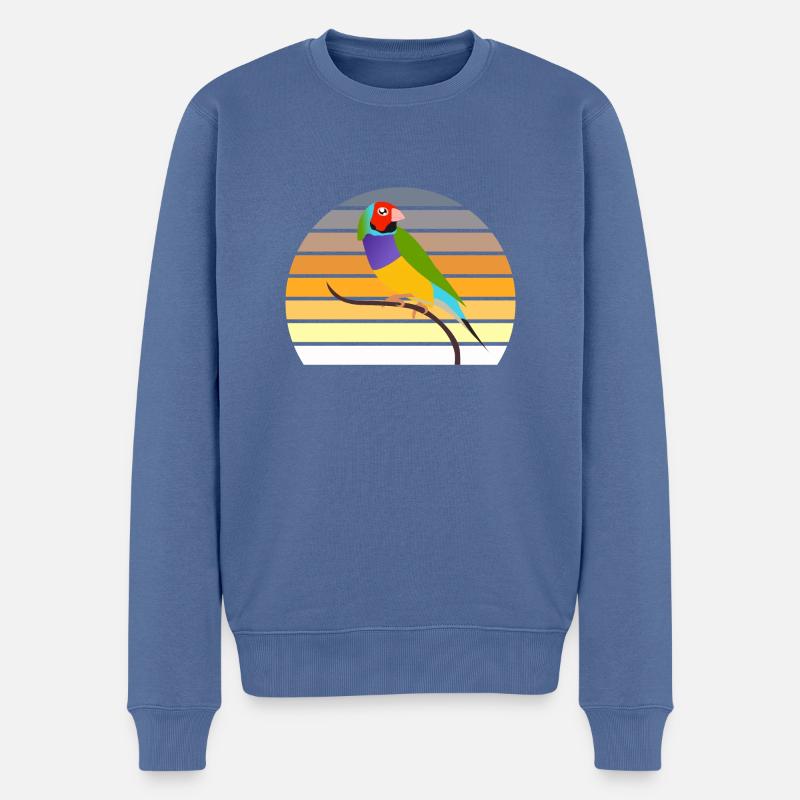 Goulds exotischer Diamantvogel - Männer Premium Bio Pullover - Taubenblau