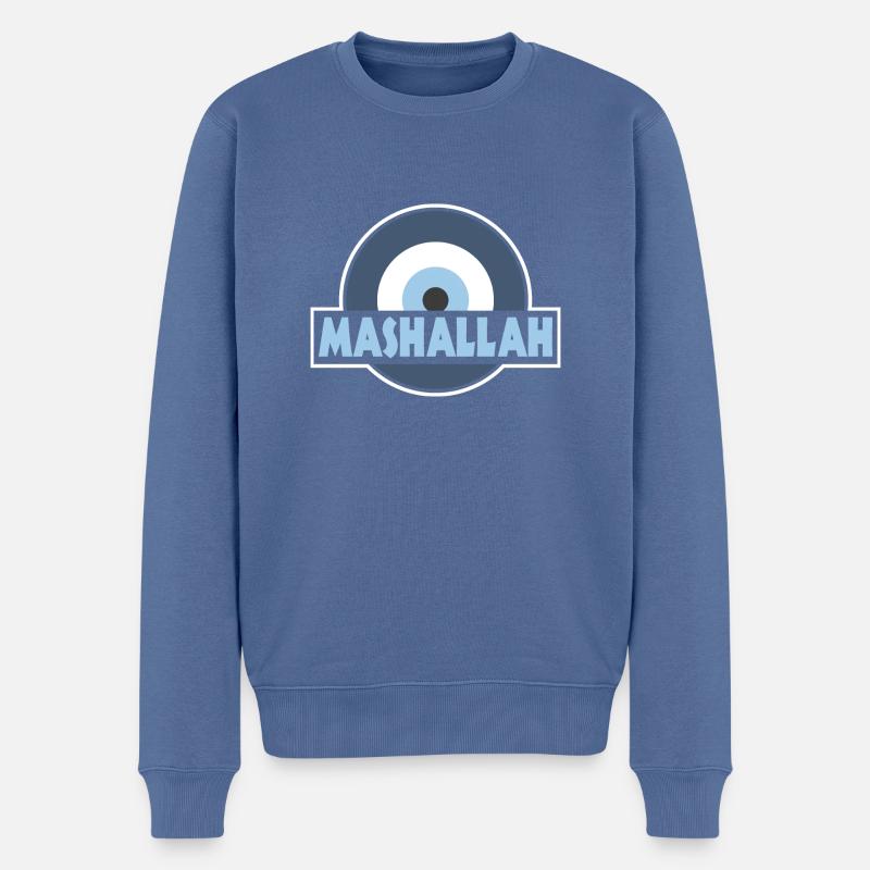 Nazar - Männer Premium Bio Pullover - Taubenblau