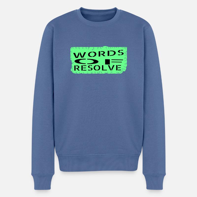 Citation de présent, conversation significative - Pull Premium bio Homme - bleu pigeon