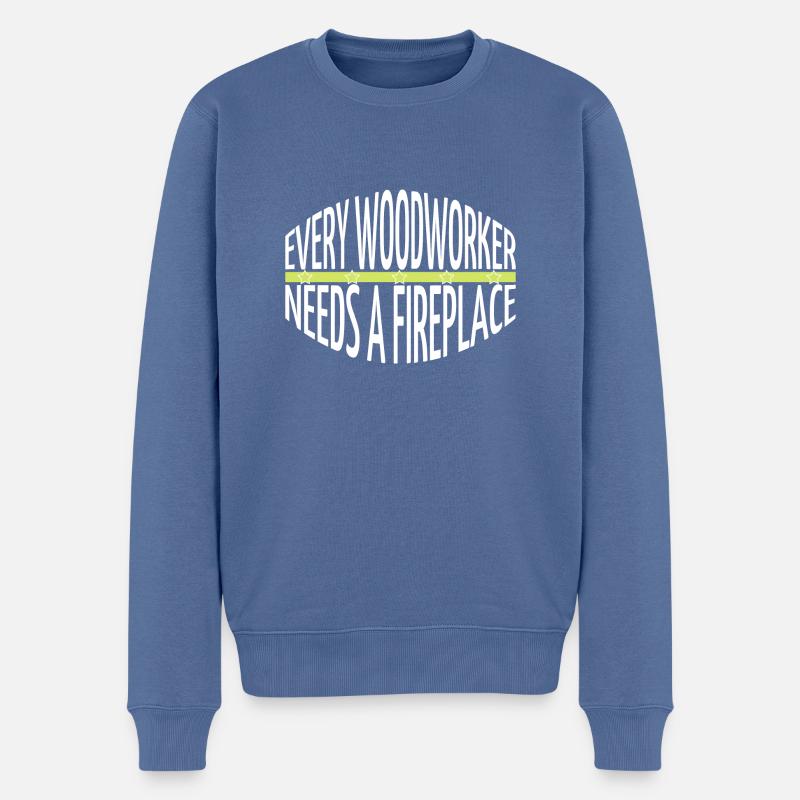 blagues de charpentier tshirts - Pull Premium bio Homme - bleu pigeon
