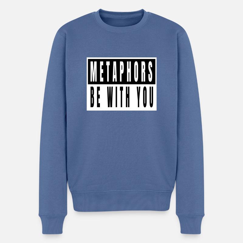 writing book lover creativewriting coffeecups - Männer Premium Bio Pullover - Taubenblau