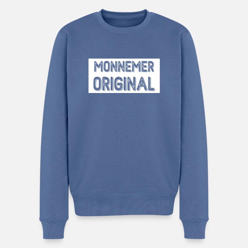 Mannheim Monnem Mannheimat - Pull Premium bio Homme - bleu pigeon