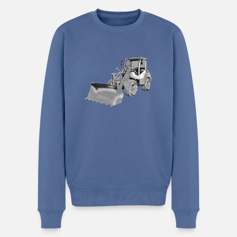 Radlader - Männer Premium Bio Pullover - Taubenblau