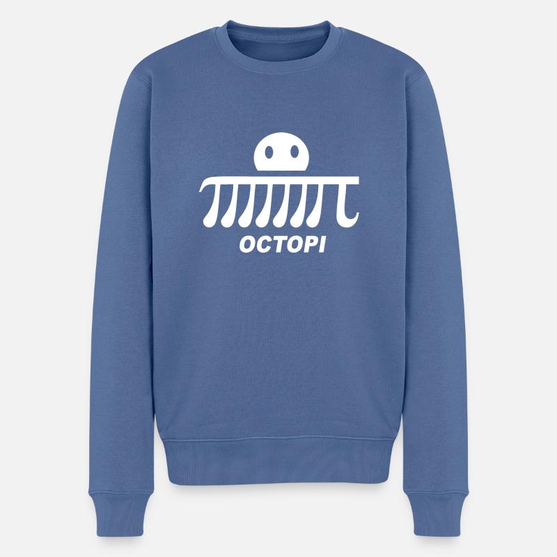 OCTOPI - Männer Premium Bio Pullover - Taubenblau