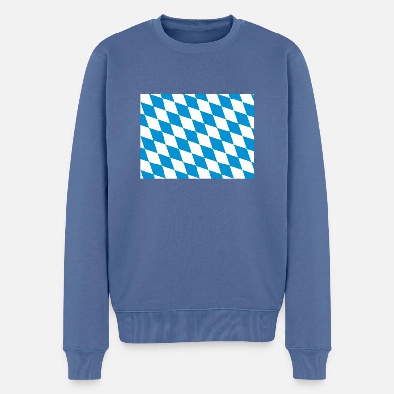Bayern maske - Männer Premium Bio Pullover - Taubenblau