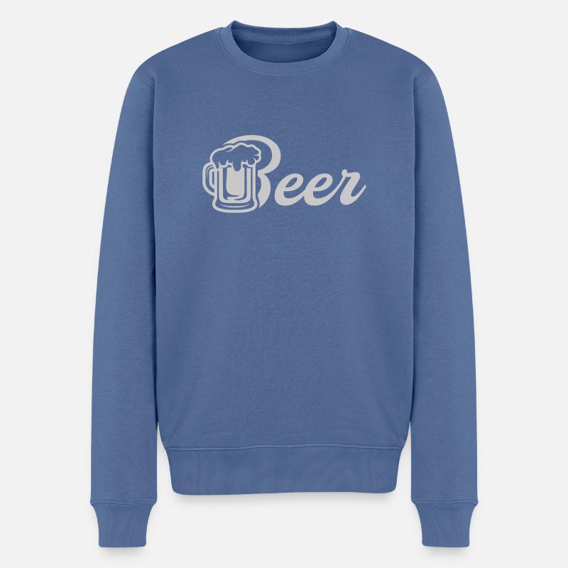 Maßkrug Beer - Männer Premium Bio Pullover - Taubenblau
