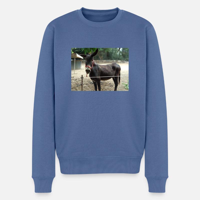 Esel - Männer Premium Bio Pullover - Taubenblau