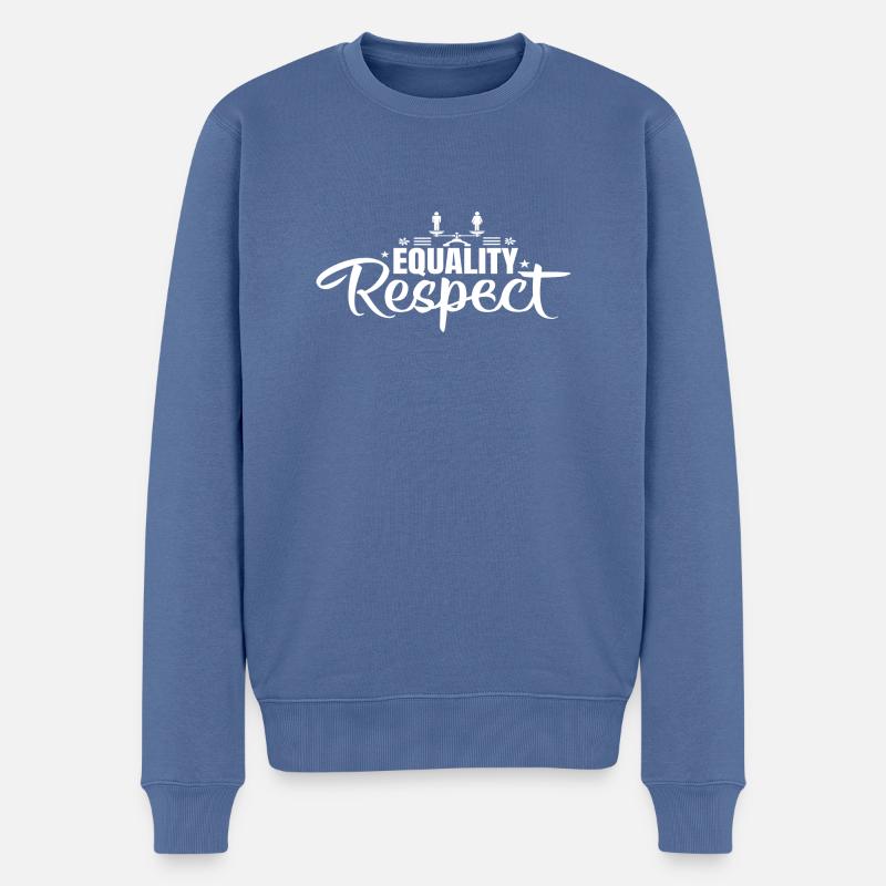 Égalité Respect - Pull Premium bio Homme - bleu pigeon