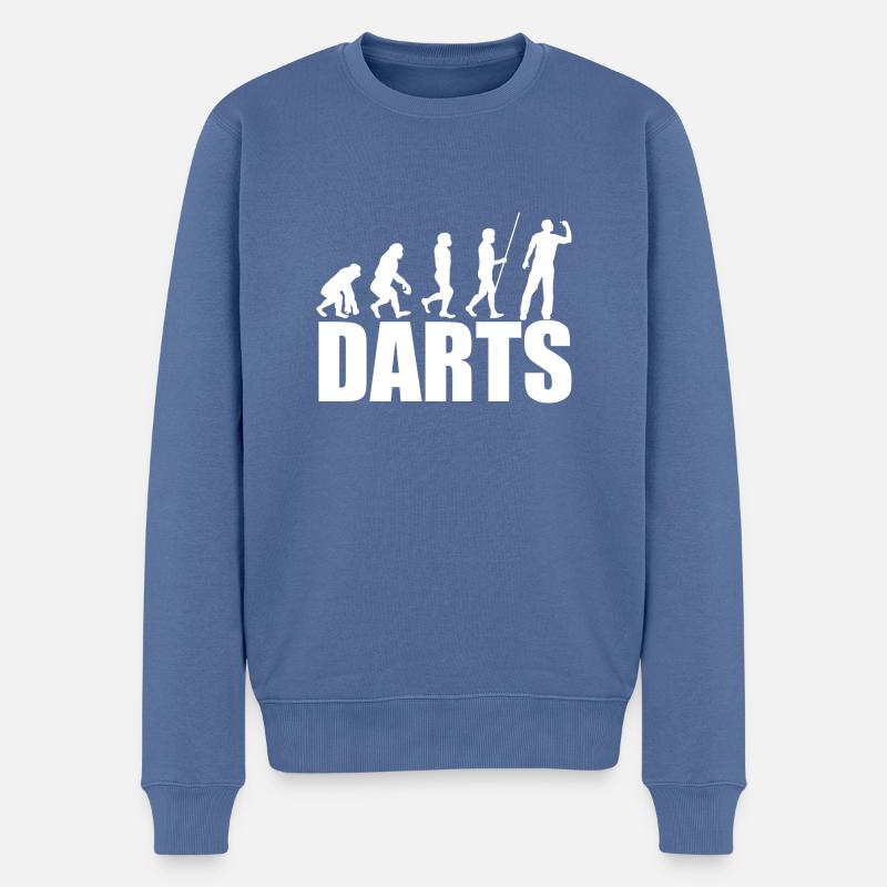 Fléchettes Sports Fun - Pull Premium bio Homme - bleu pigeon