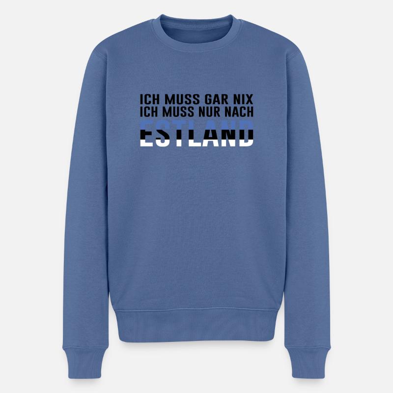 Estland Spruch Geschenkidee - Männer Premium Bio Pullover - Taubenblau