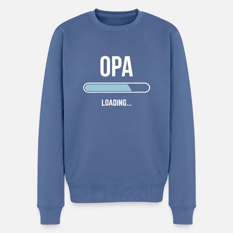 Opa Loading - Männer Premium Bio Pullover - Taubenblau