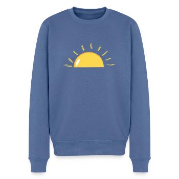 Sunshine - Men's Premium Organic Jumper - stone blue - Front - Nico (187cm)