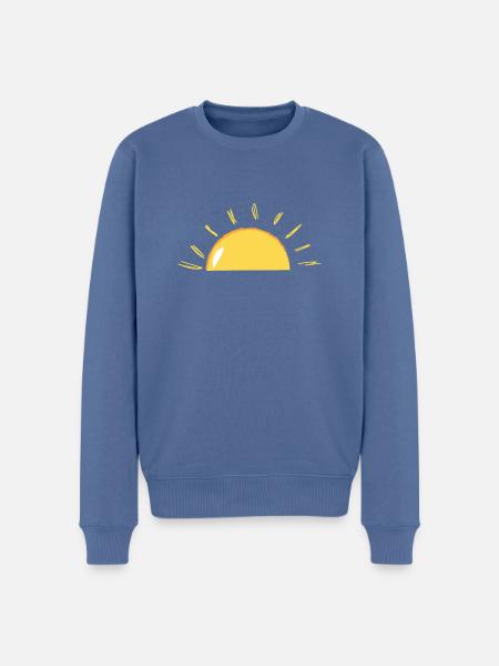 Sunshine - Men's Premium Organic Jumper - stone blue