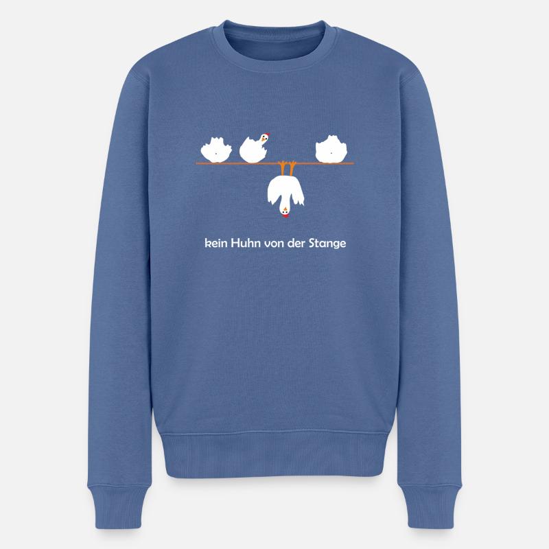 kein Huhn von der Stange - Männer Premium Bio Pullover - Taubenblau