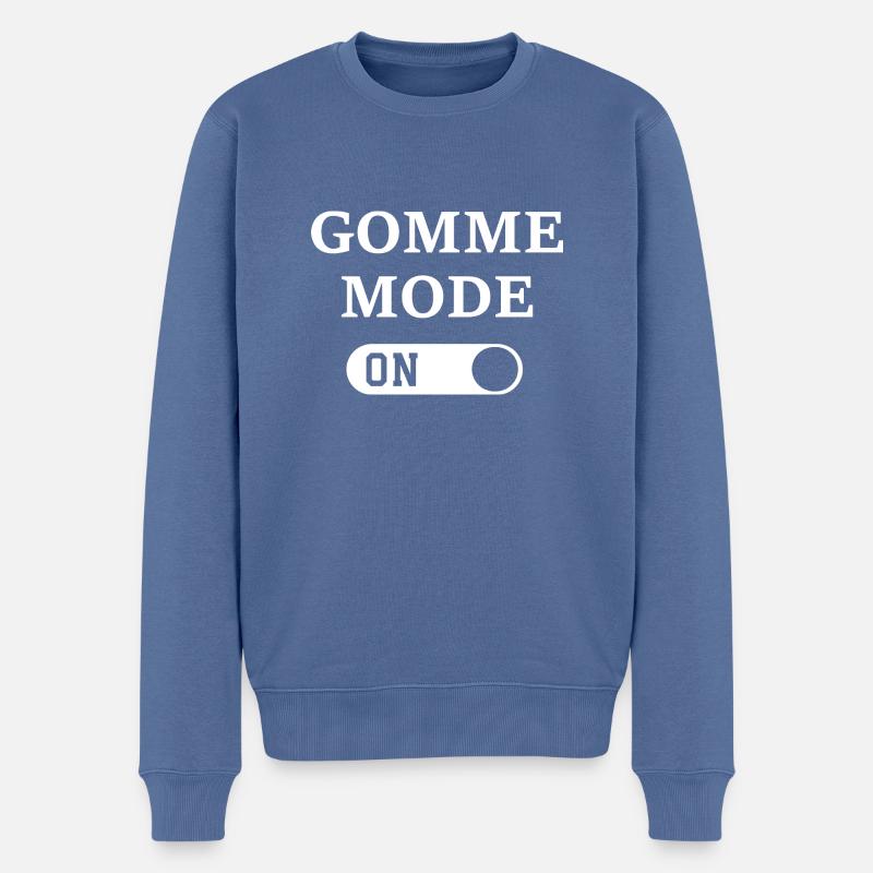 GOMMEMODE - Pull Premium bio Homme - bleu pigeon