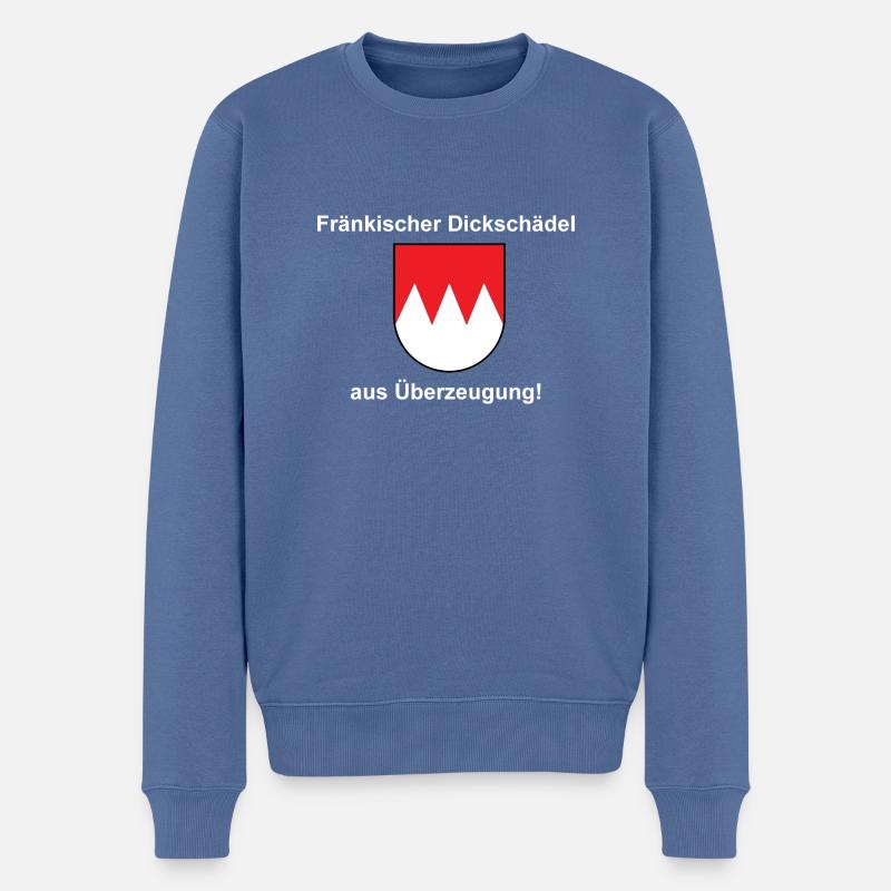 Fränkischer Dickschädel - Männer Premium Bio Pullover - Taubenblau