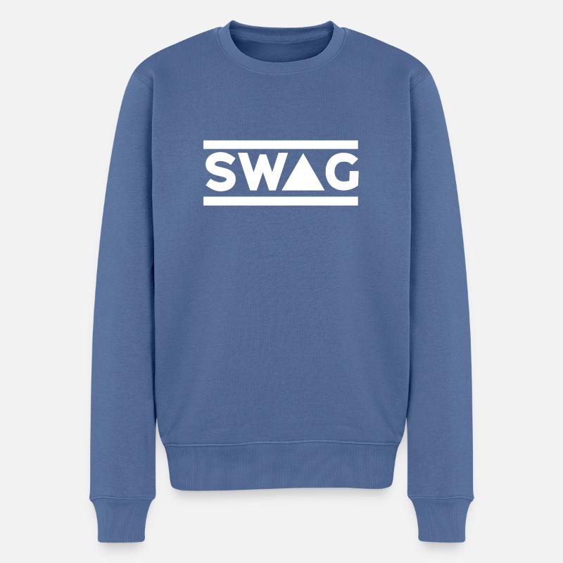 SWAG - Männer Premium Bio Pullover - Taubenblau
