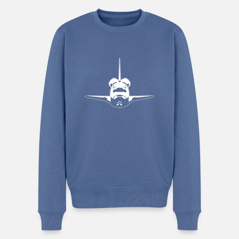 Navette spatiale - Pull Premium bio Homme - bleu pigeon