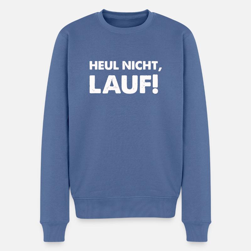 Howl ne court pas - Pull Premium bio Homme - bleu pigeon