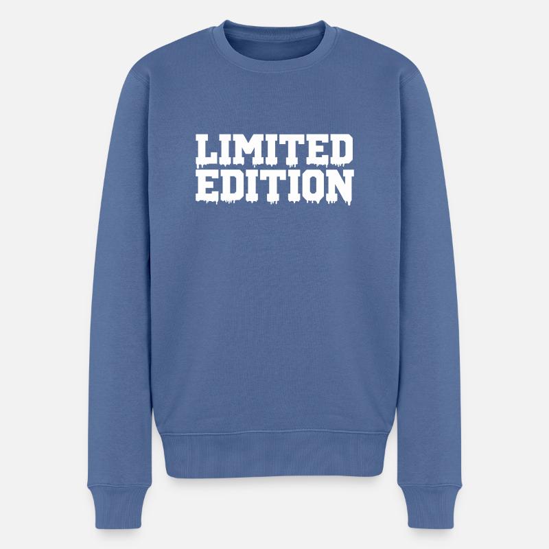 limited edition - Männer Premium Bio Pullover - Taubenblau